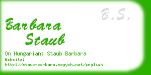 barbara staub business card